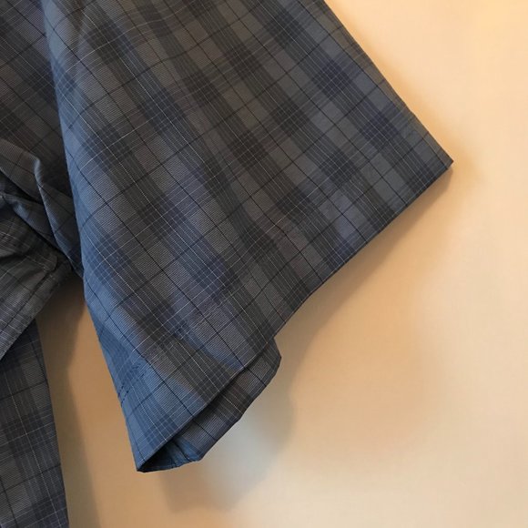 GH Bass Earth Blue Plaid Short Sleeve Two Pocket Men's Shirt Large - Picture 3 of 16